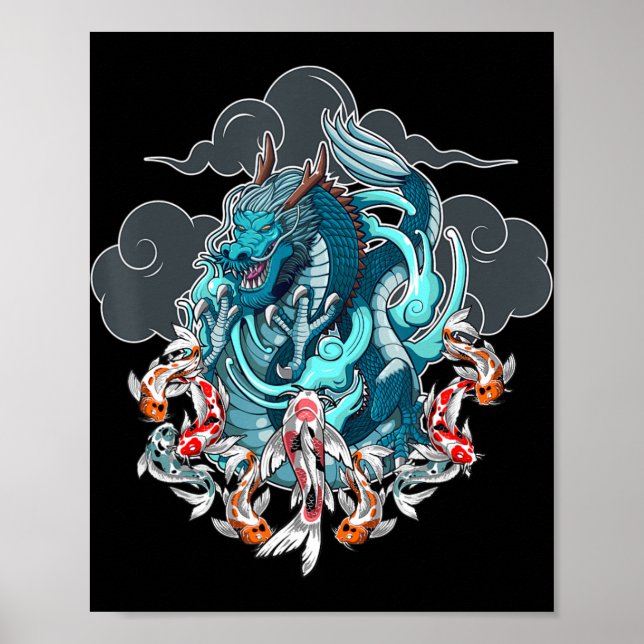 Japanese Dragon Anime Japan Tattoo Anime Lover Cut Poster (Front)