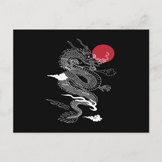 Japanese Dragon Asia Fantasy Postcard (Front)