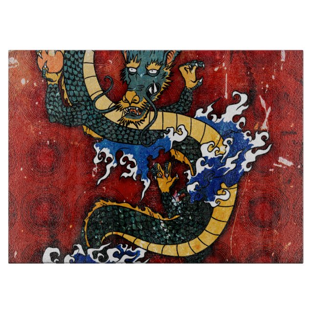 Japanese Dragon Cutting Board (Front)