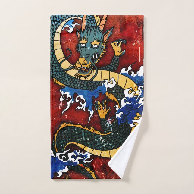 Japanese Dragon Hand Towel (Hand Towel)