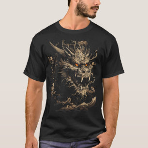 Japanese Dragon Japanese Art Graphic Tees for Men 