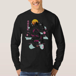 Japanese Dragon Kanji Asian Demon Otaku Sakura Aes T-Shirt