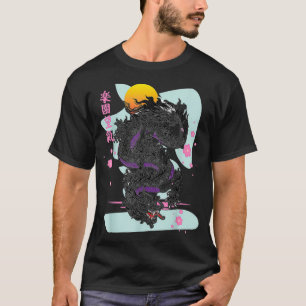 Japanese Dragon Kanji Asian Demon Spirit Sakura Ae T-Shirt