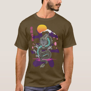 Japanese Dragon Kanji Asian Demon Spirit Sakura Va T-Shirt