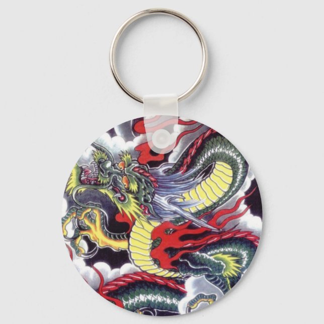 Japanese Dragon Key Ring (Front)