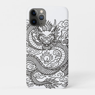 Japanese Dragon Line Art Mousepad Design Case-Mate iPhone Case