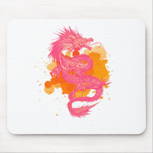Japanese dragon mouse pad