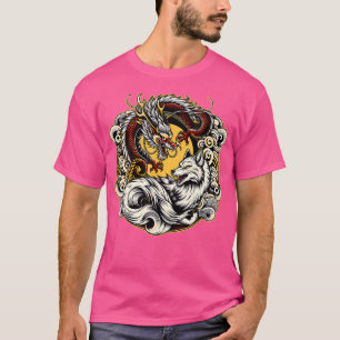 Japanese Dragon Nine-Tailed Fox Kitsune T-Shirt