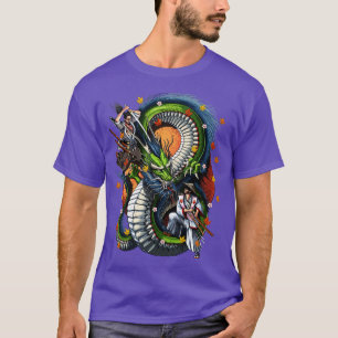 Japanese Dragon Samurai Battle T-Shirt