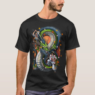 Japanese Dragon Samurai T-Shirt