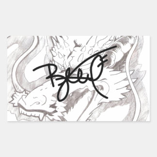 Japanese Dragon Series Rectangular Sticker