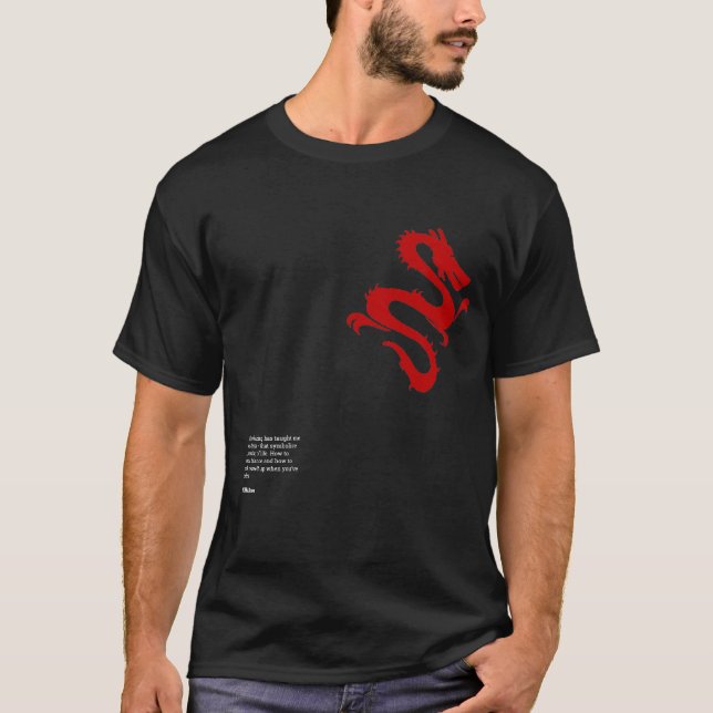 Japanese Dragon T-shirt for Skateboarders w/ Quote (Front)