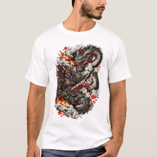 Japanese Dragon Tattoo T-Shirt   Irezumi Samurai D
