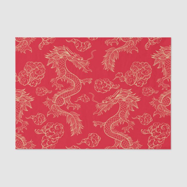 Japanese Dragon Tissue Paper | Exotic Crafting (Front)