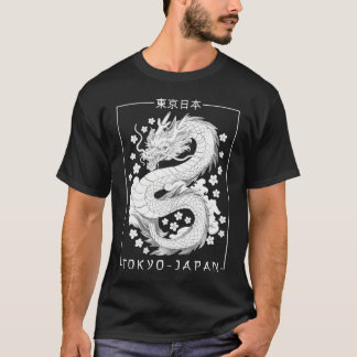 Japanese Dragon Tokyo Japan 80's Asian Mythical An T-Shirt