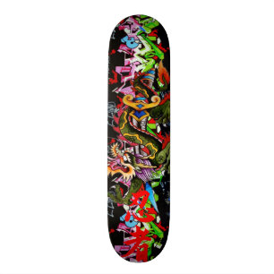 Japanese Dragon with Kanji Graffiti Skateboard