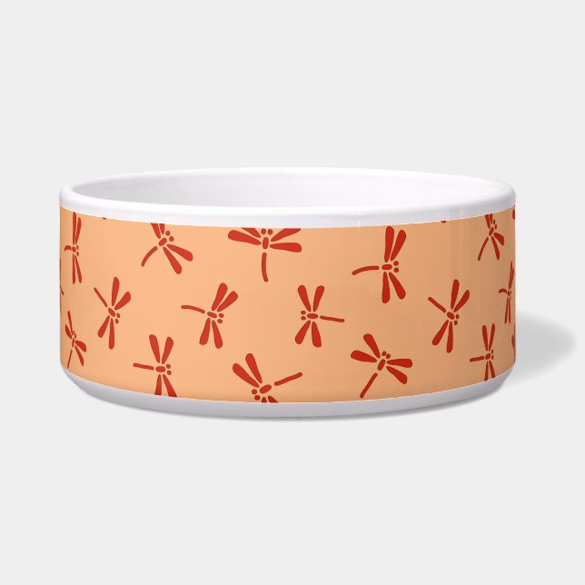 Japanese Dragonfly Pattern, Pastel Orange (Front)