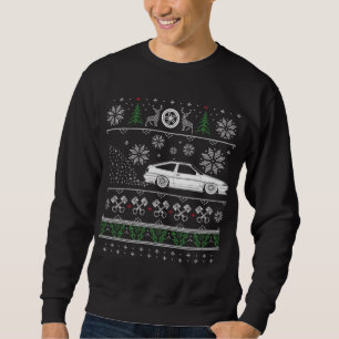 Japanese Drifting Initial Drift Car Love Ugly Chri Sweatshirt