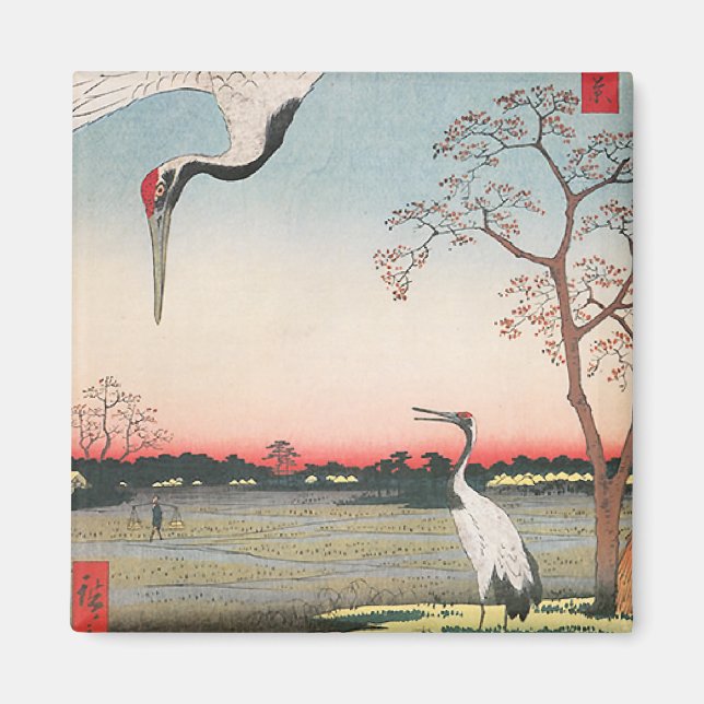 Japanese Egrets Magnet (Front)