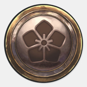 Japanese Emblem (Kamon) Classic Round Sticker