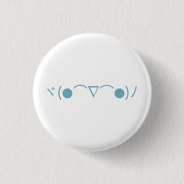 Japanese Emoticon 3 Cm Round Badge (Front)