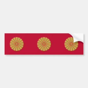 Japanese Emperor, Japan flag Bumper Sticker