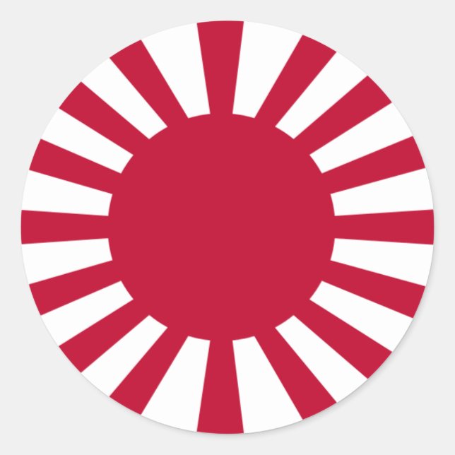 Japanese Empire rising sun (Simple History) Classic Round Sticker (Front)