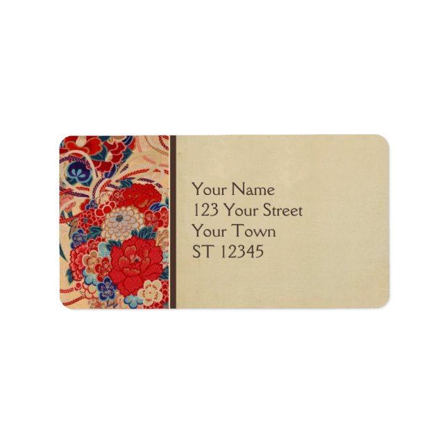 Japanese Fabric Address Label (Front)