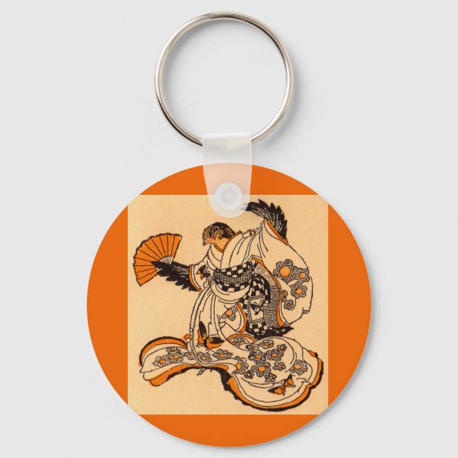 Japanese fairytale The Tongue Cut Sparrow Key Ring (Front)
