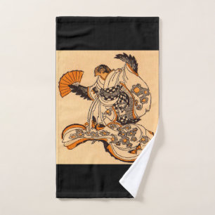 Japanese fairytale The Tongue Cut Sparrow print Bath Towel Set