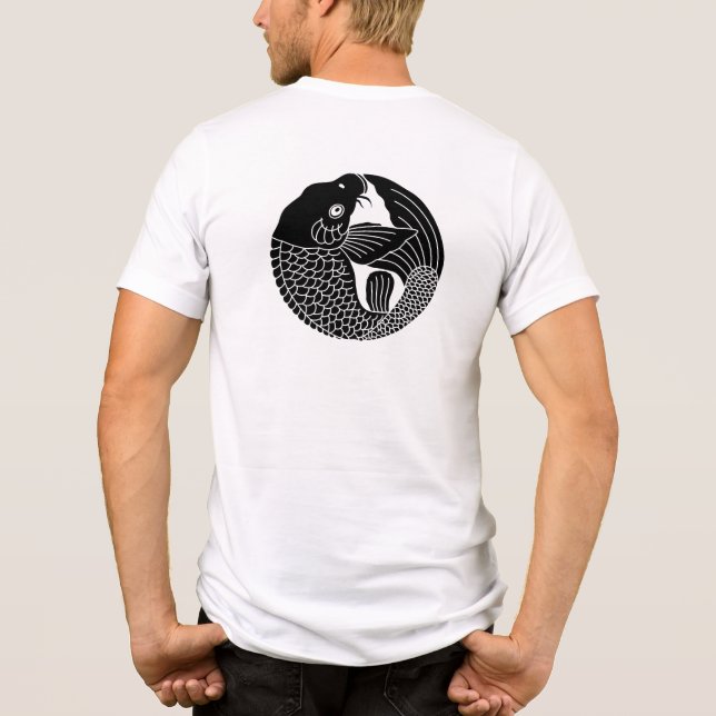 Japanese Family Crest-Carp Tri-Blend Shirt (Back)