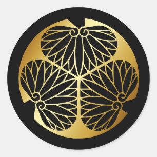 Japanese Family Crest KAMON Symbol Classic Round Sticker