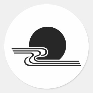 Japanese Family Crest KAMON Symbol Classic Round Sticker