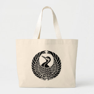 Japanese Family Crest KAMON Symbol Large Tote Bag