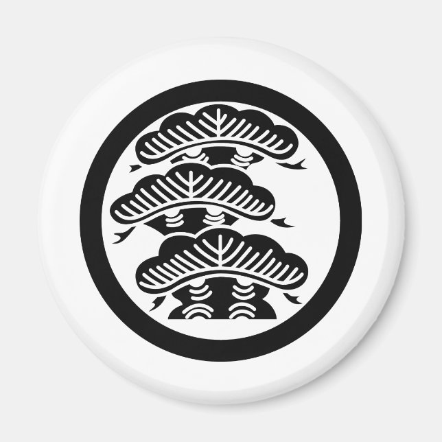 Japanese Family Crest KAMON Symbol Magnet (Front)