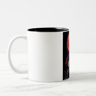 Japanese Fantasy Warrior Illustration Two-Tone Coffee Mug