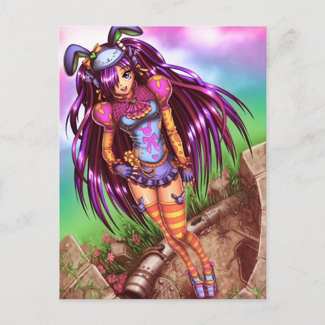 Japanese Fashion Anime Girl Postcard (Front)