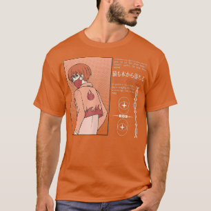 Japanese Fire Boy Anime Character  Japan Aesthetic T-Shirt