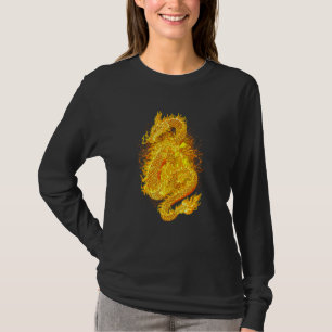 Japanese Fire Dragon  Sad Aesthetic Edgy Streetwea T-Shirt