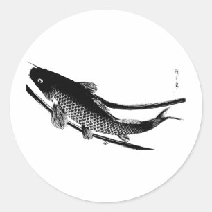 Japanese Fish Classic Round Sticker