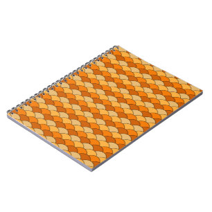 Japanese Fish Scale Pattern Spiral Notebook