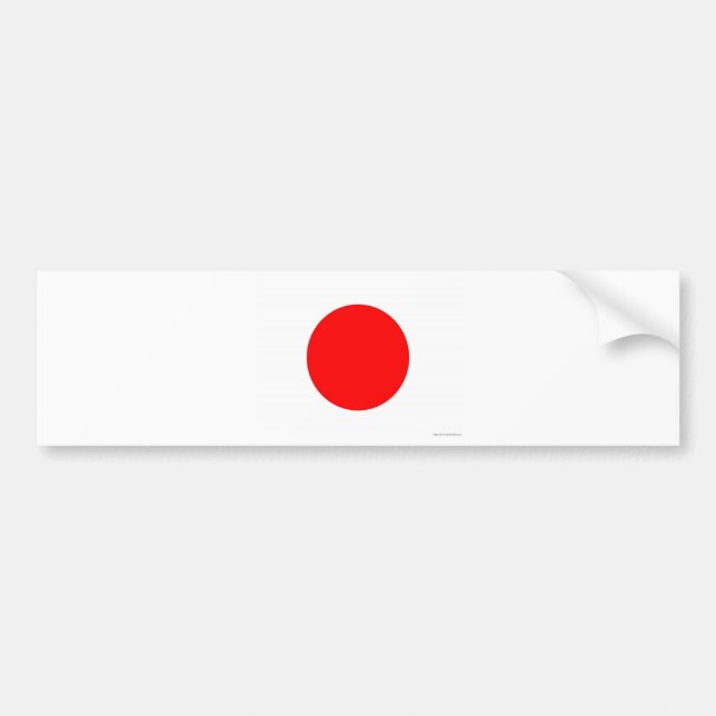 Japanese Flag Bumper Sticker (Front)