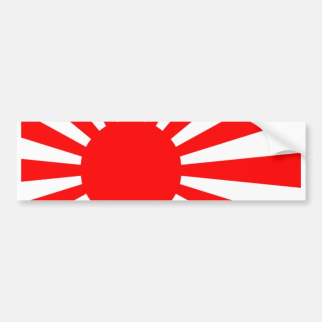 Japanese flag bumper sticker (Front)
