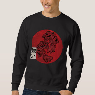 Japanese Flag Koi Fish Koi Carp Aquarium Koi Kanji Sweatshirt