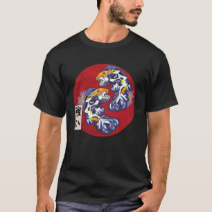 Japanese Flag Koi Fish Koi Carp Aquarium Koi Kanji T-Shirt