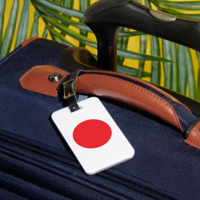 Japanese flag luggage tag (Front Insitu 1)