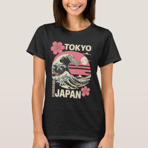 Japanese Flag Map Japan Culture Great Wave Tokyo J T-Shirt