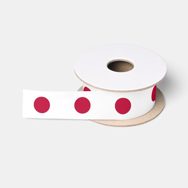 Japanese Flag Satin Ribbon (Spool)