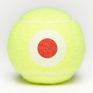 Japanese flag tennis balls