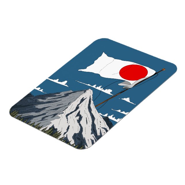 Japanese Flag Travel poster Magnet (Left Side)